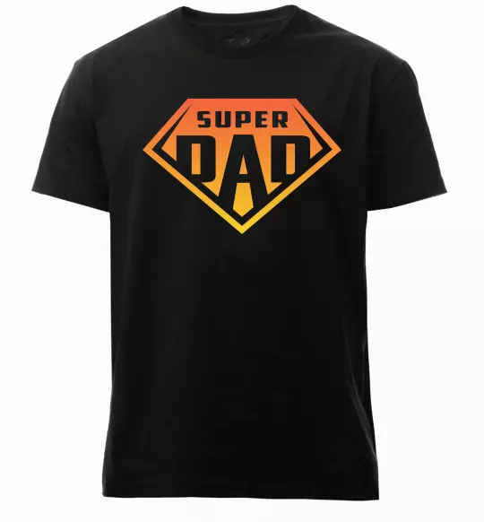 Мужская премиум футболка Super dad red Черный фото
