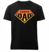 Мужская премиум футболка Super dad red Черный фото