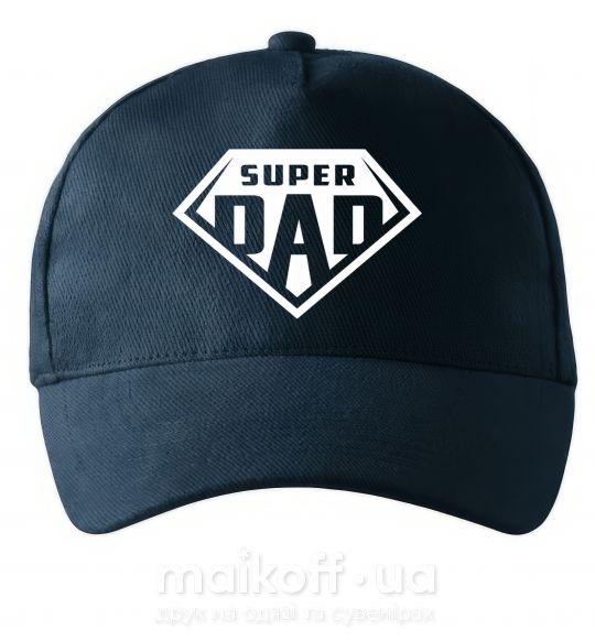 Кепка Super dad белый Темно-синій фото