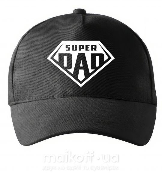 Кепка Super dad белый Черный фото
