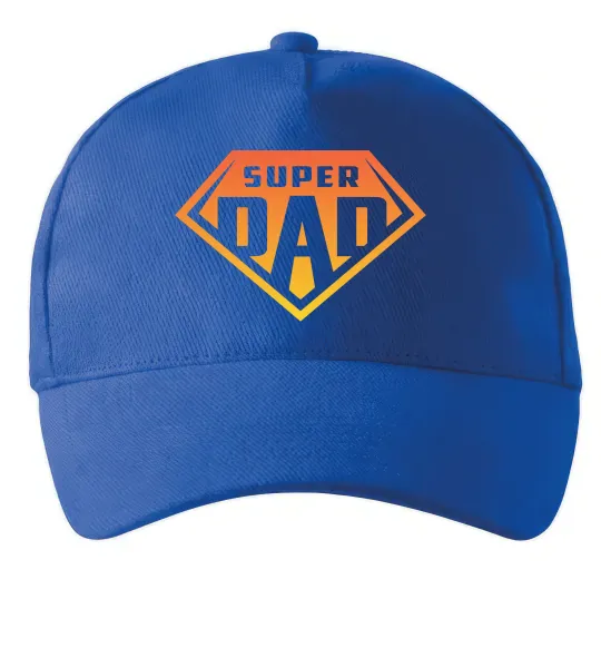 Кепка Super dad red Ярко-синий фото