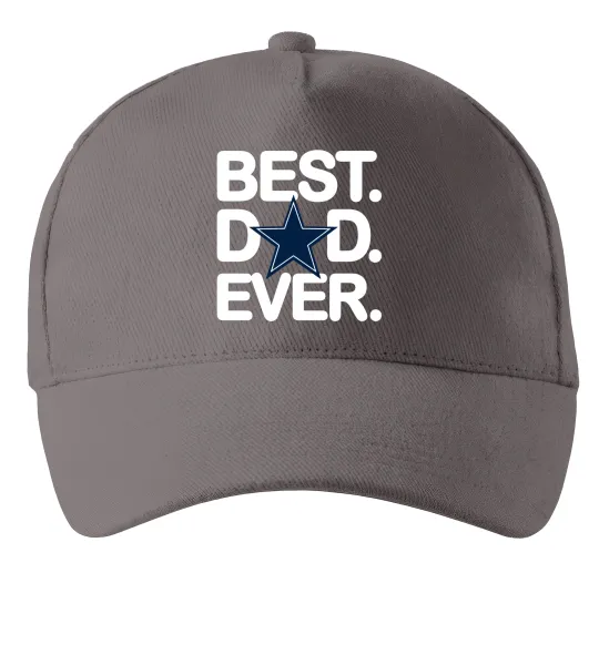 Кепка Best dad ever звезда Серый фото