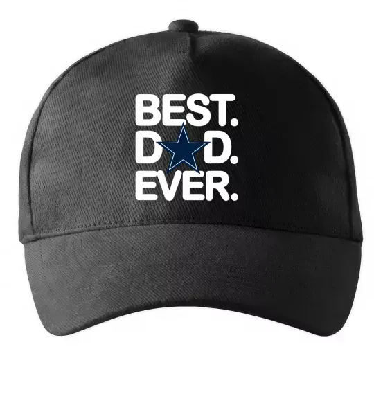 Кепка Best dad ever звезда Черный фото