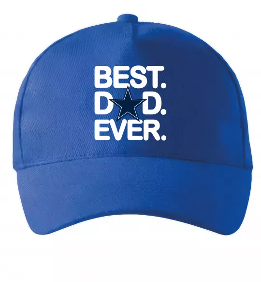 Кепка Best dad ever звезда Ярко-синий фото