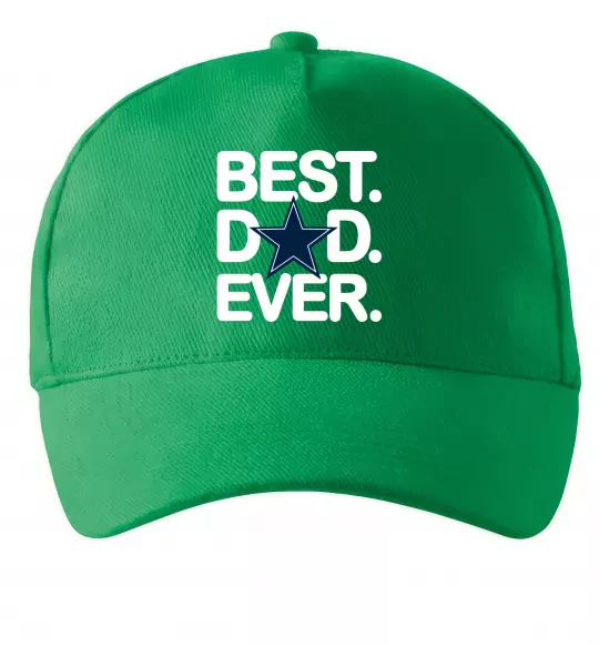 Кепка Best dad ever звезда Зеленый фото