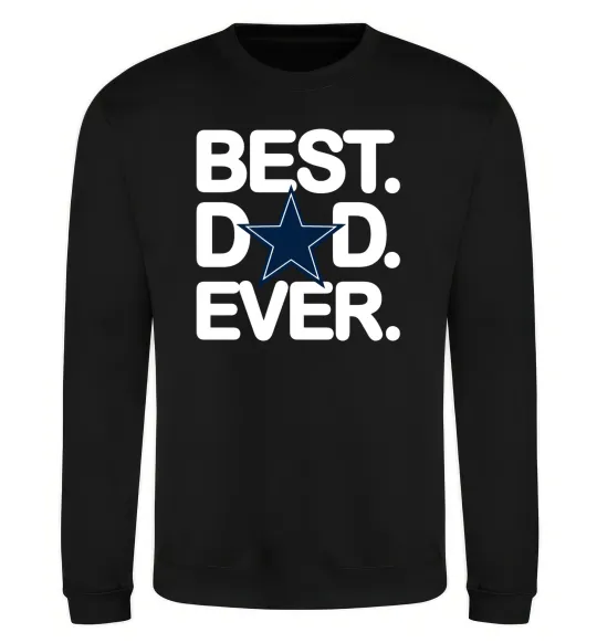 Свитшот Best dad ever звезда Черный фото