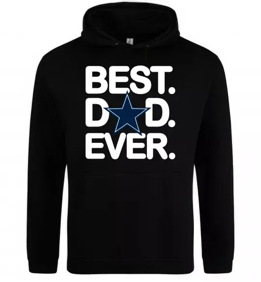 Чоловіча толстовка (худі) Best dad ever звезда Чорний фото