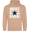 Чоловіча толстовка (худі) Best dad ever звезда Пісочний фото