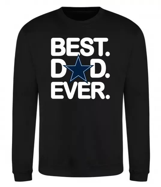 Свитшот Best dad ever звезда Черный фото