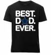 Чоловіча преміум футболка Best dad ever звезда Чорний фото