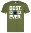 Мужская футболка Best dad ever звезда Оливковый Мужская футболка Best dad ever звезда Оливковый фото