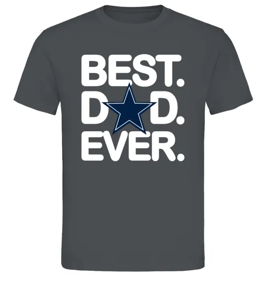 Мужская футболка Best dad ever звезда Графит фото