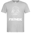 Мужская футболка Best father ever Darth Серый фото