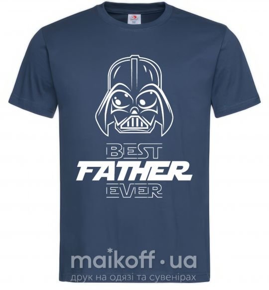 Мужская футболка Best father ever Darth Темно-синий фото