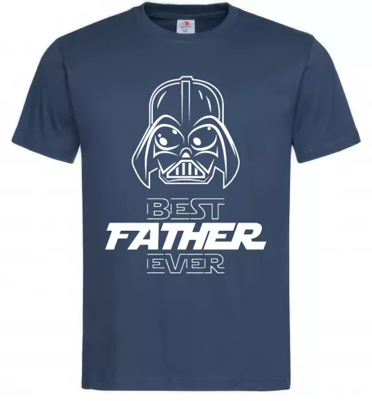 Мужская футболка Best father ever Darth Темно-синий фото