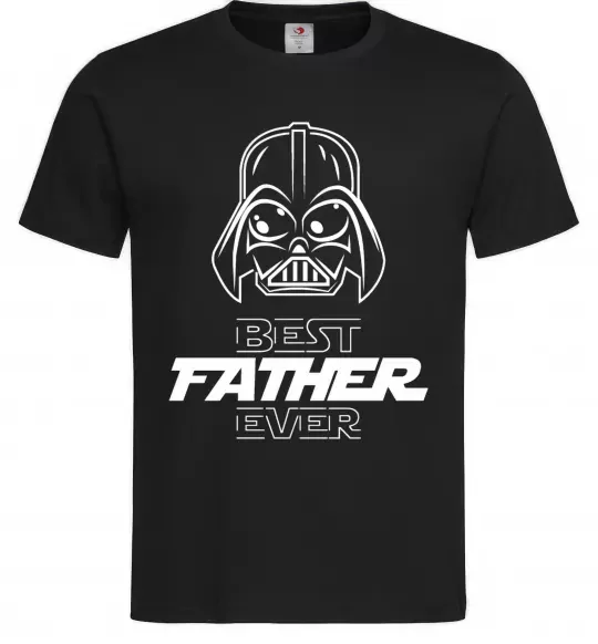 Мужская футболка Best father ever Darth Черный фото