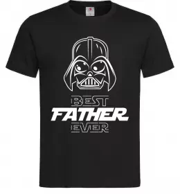 Мужская футболка Best father ever Darth Черный фото