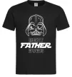 Мужская футболка Best father ever Darth Черный фото