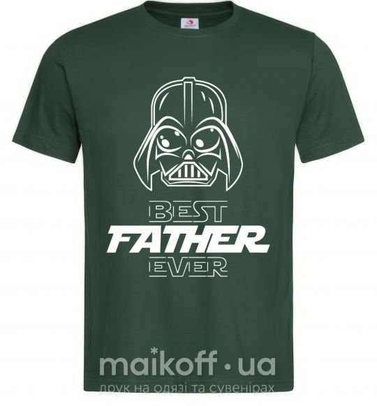 Мужская футболка Best father ever Darth Темно-зеленый фото