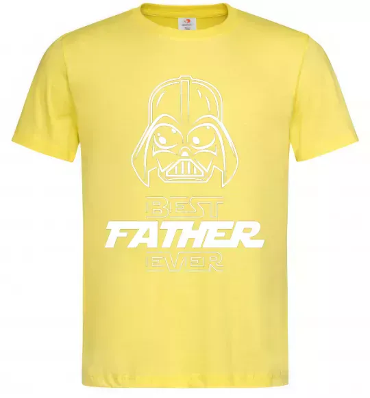 Мужская футболка Best father ever Darth Лимонный фото