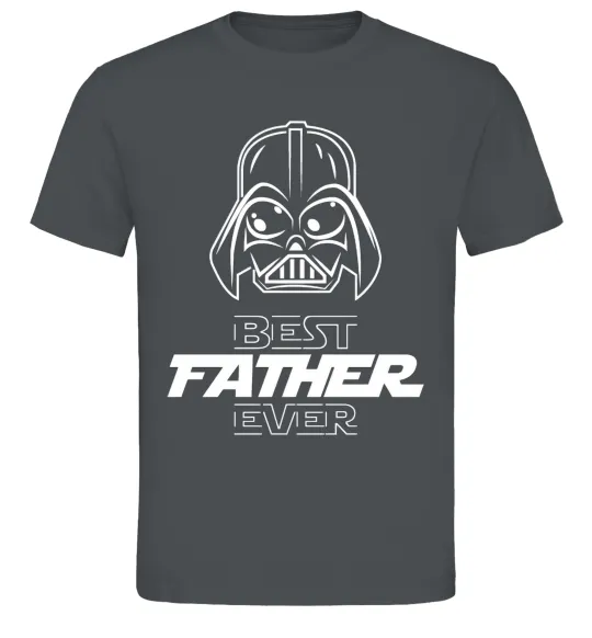 Мужская футболка Best father ever Darth Графит фото