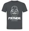 Мужская футболка Best father ever Darth Графит фото