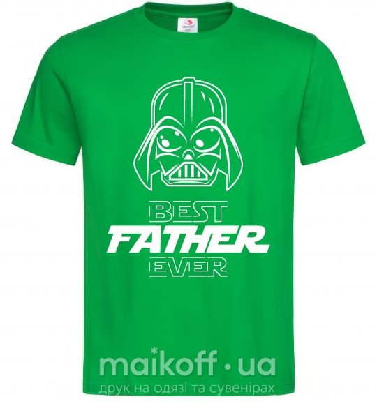Мужская футболка Best father ever Darth Зеленый фото