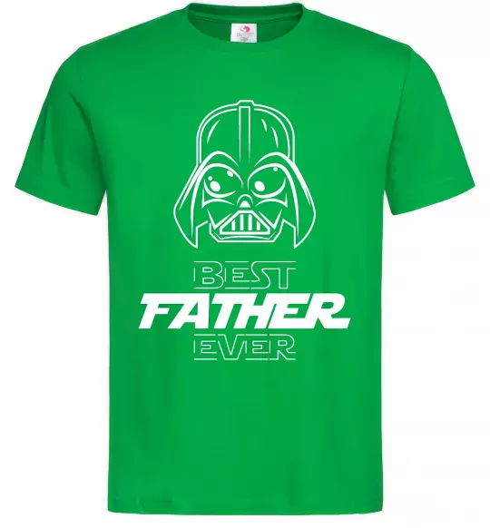 Мужская футболка Best father ever Darth Зеленый фото