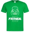 Мужская футболка Best father ever Darth Зеленый фото