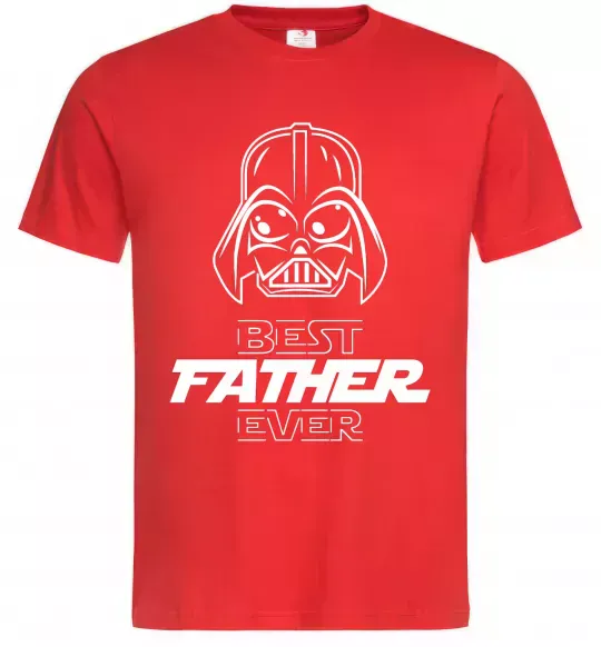 Мужская футболка Best father ever Darth Красный фото