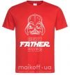 Мужская футболка Best father ever Darth Красный фото