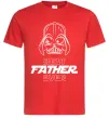 Мужская футболка Best father ever Darth Красный фото