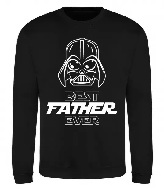 Світшот Best father ever Darth Чорний фото