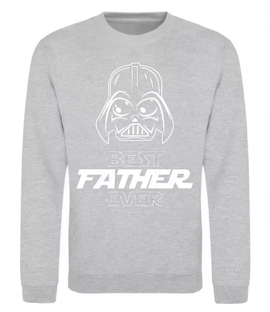 Світшот Best father ever Darth Сірий меланж фото