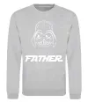 Світшот Best father ever Darth Сірий меланж фото