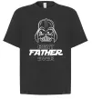 Футболка Оверсайз Best father ever Darth Черный фото