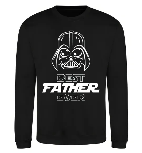 Свитшот Best father ever Darth Черный фото