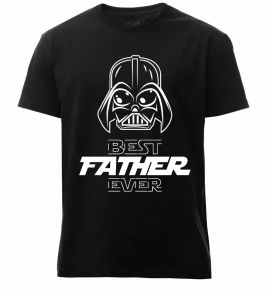 Мужская премиум футболка Best father ever Darth Черный фото