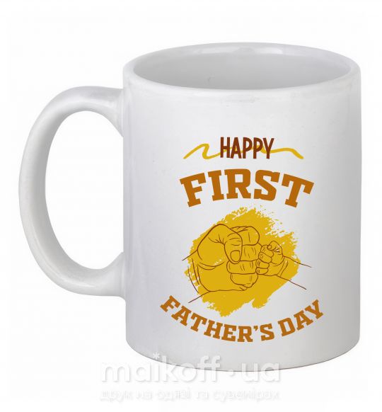 Чашка керамічна Happy first father's day Білий фото