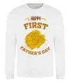 Світшот Happy first father's day Білий фото