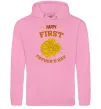 Мужская толстовка (худи) Happy first father's day Розовый Мужская толстовка (худи) Happy first father's day Розовый фото