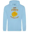 Мужская толстовка (худи) Happy first father's day Голубой Мужская толстовка (худи) Happy first father's day Голубой фото