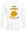 Лонгслив Happy first father's day Белый фото