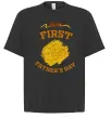 Футболка Оверсайз Happy first father's day Черный фото