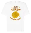 Футболка Оверсайз Happy first father's day Белый фото