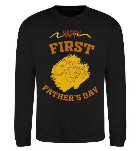 Свитшот Happy first father's day Черный фото