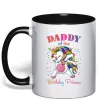Чашка с цветной ручкой Daddy of the birthday princess Черный Чашка с цветной ручкой Daddy of the birthday princess Черный фото