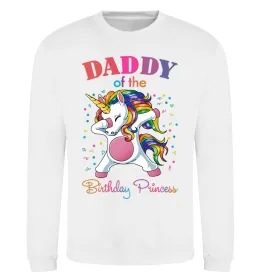Світшот Daddy of the birthday princess Білий фото
