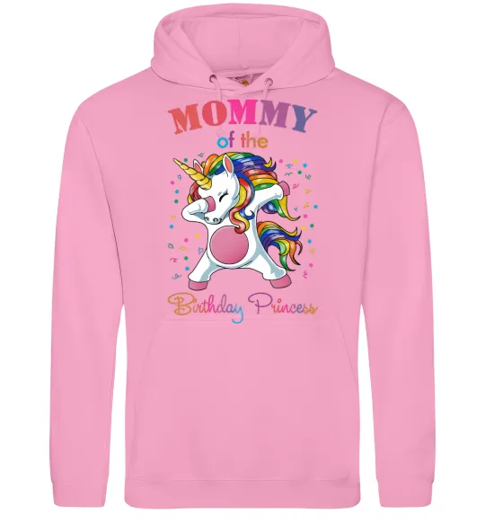 Женская толстовка (худи) Mommy of the birthday princess Розовый фото