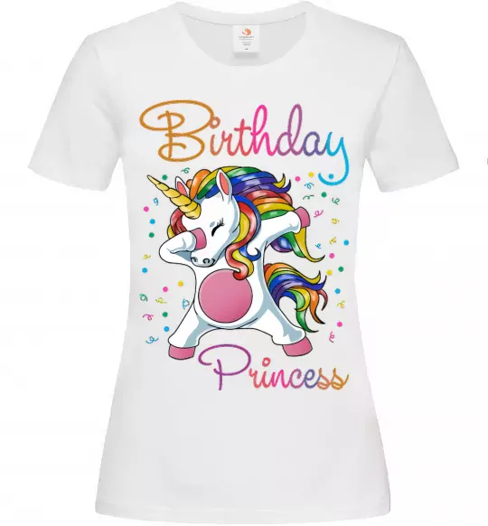 Женская футболка Birthday princess Белый фото